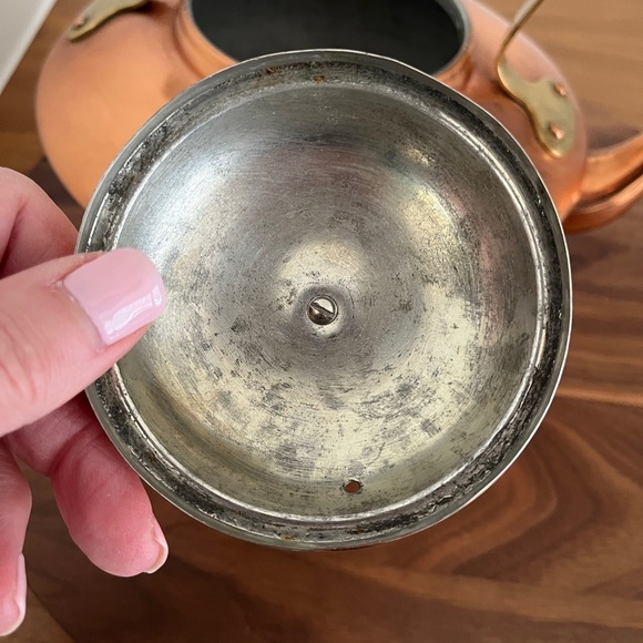 COPRAL Vintage Copper Tea Pot Kettle Made Portugal Shabby Chic Cabincore Decor - Picture 14 of 16